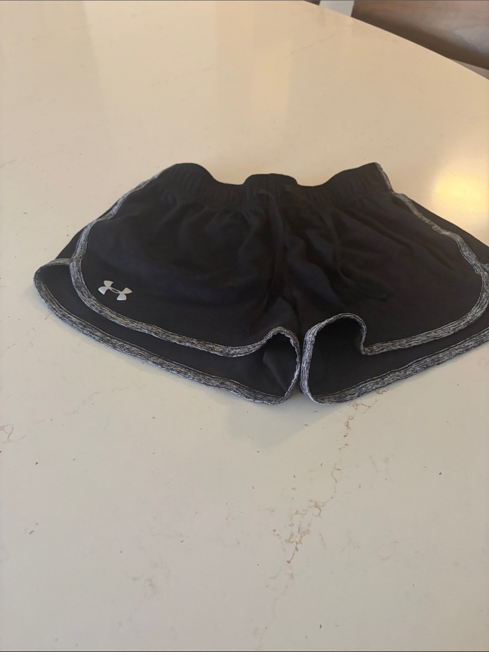 Under Armour Women’s Black Athletic Shorts with Gray Trim